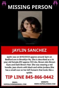 Photo of missing teen from Brooklyn New York City 